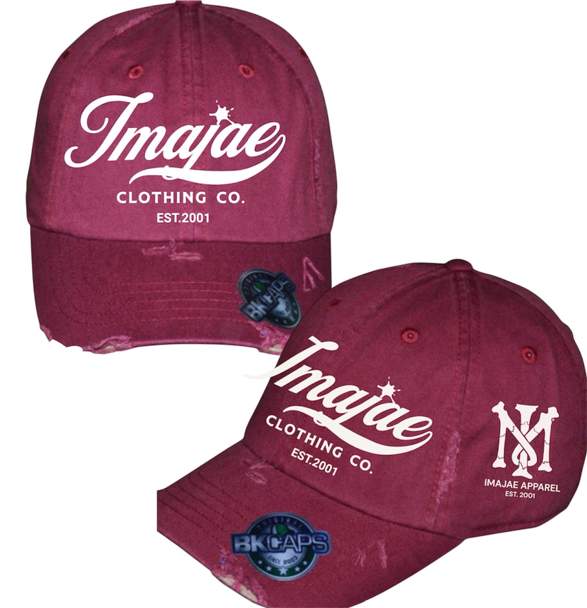 IMAJAE SIGNATURE DISTRESSED COLOR STRAP HATS