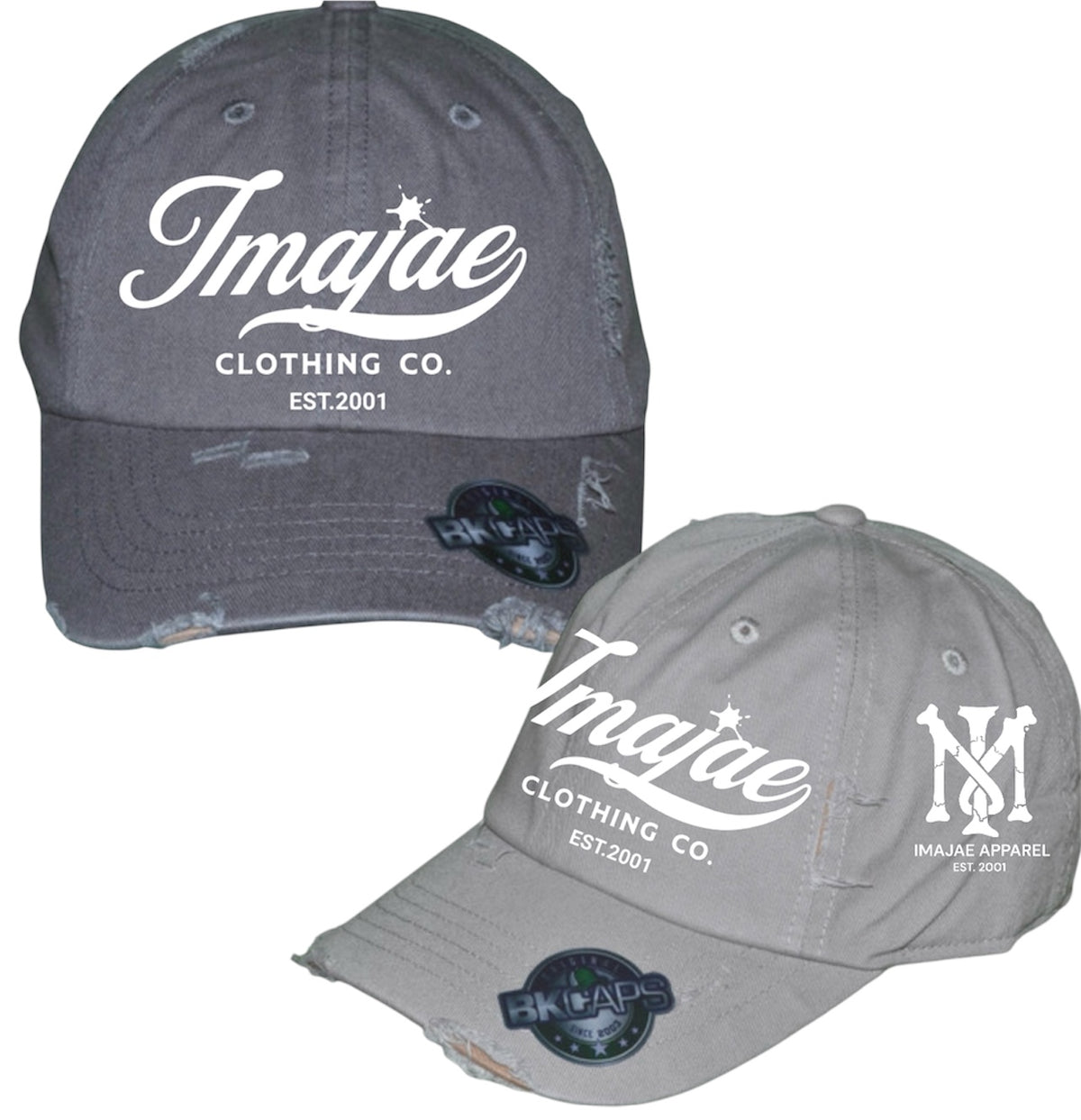 IMAJAE SIGNATURE DISTRESSED COLOR STRAP HATS