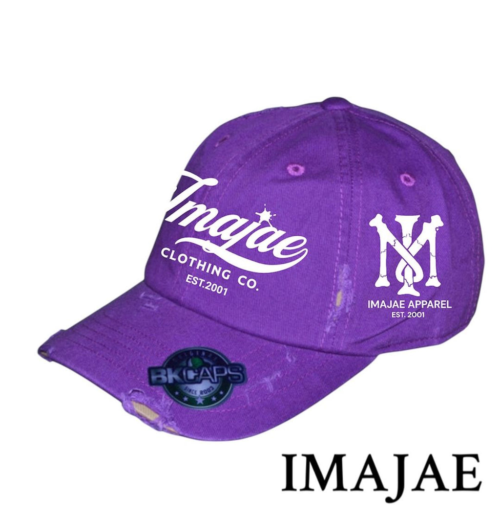 IMAJAE SIGNATURE DISTRESSED COLOR STRAP HATS