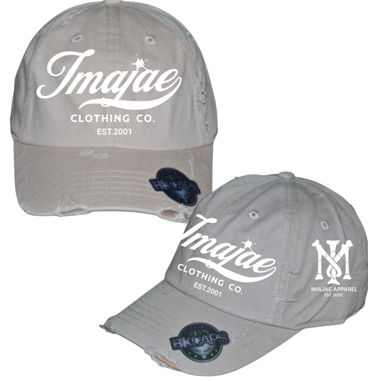 IMAJAE SIGNATURE DISTRESSED COLOR STRAP HATS