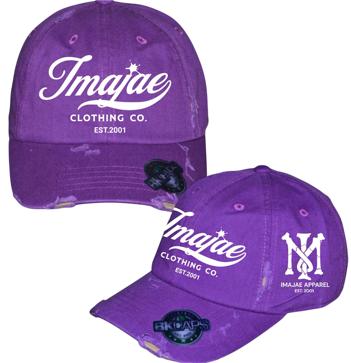 IMAJAE SIGNATURE DISTRESSED COLOR STRAP HATS