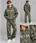 IMAJAE OVERSIZED ACID WASHED HOODIE SWEATSUIT