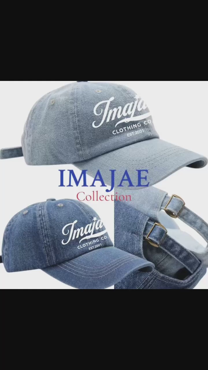 Denim Strap distressed hats 